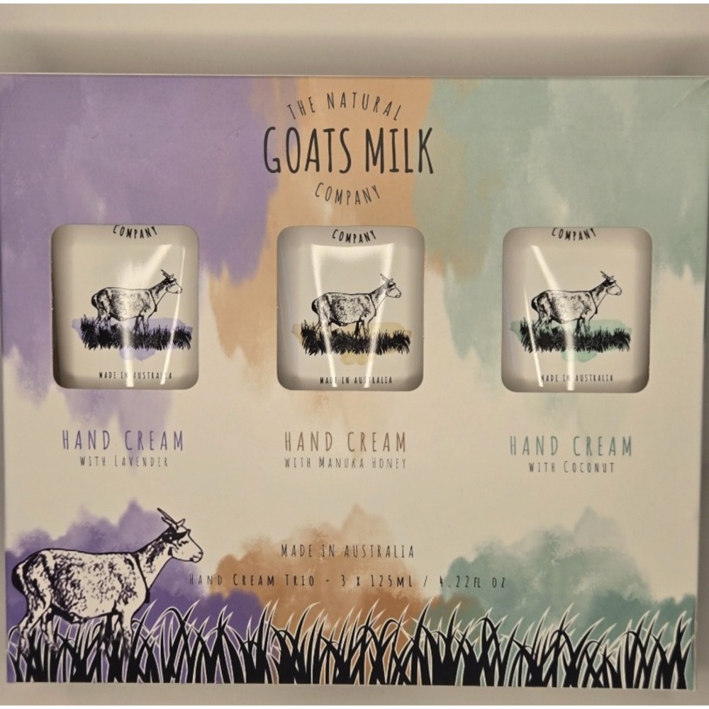 The Natural Goats Milk Company Hand Cream Trio Coconut, Lavender & Manuka Honey